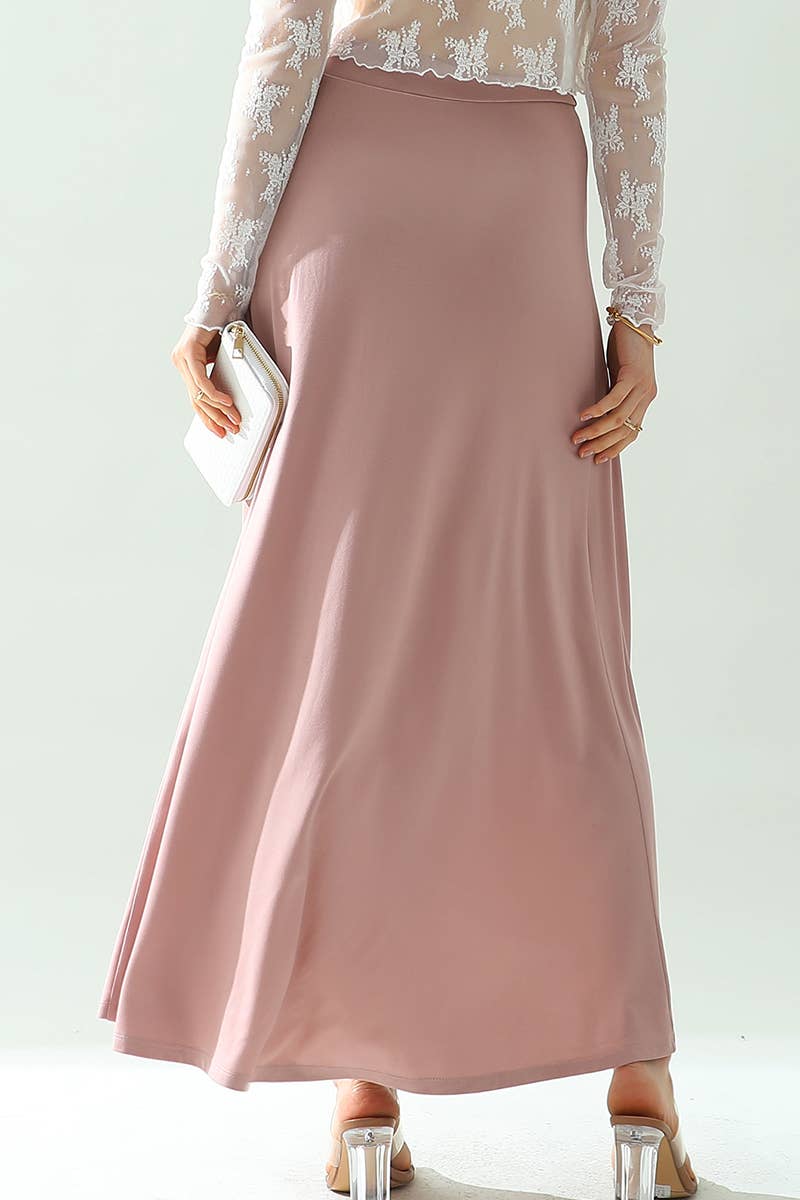 CWBLS117_High Waisted Maxi Wrap Skirts with Slit