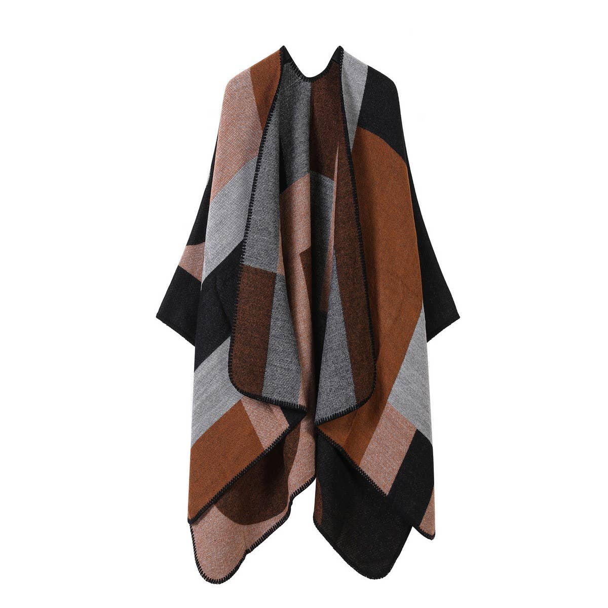 FAUX CASHMERE SHAWL WARM DOUBLE-SIDED CLOAK