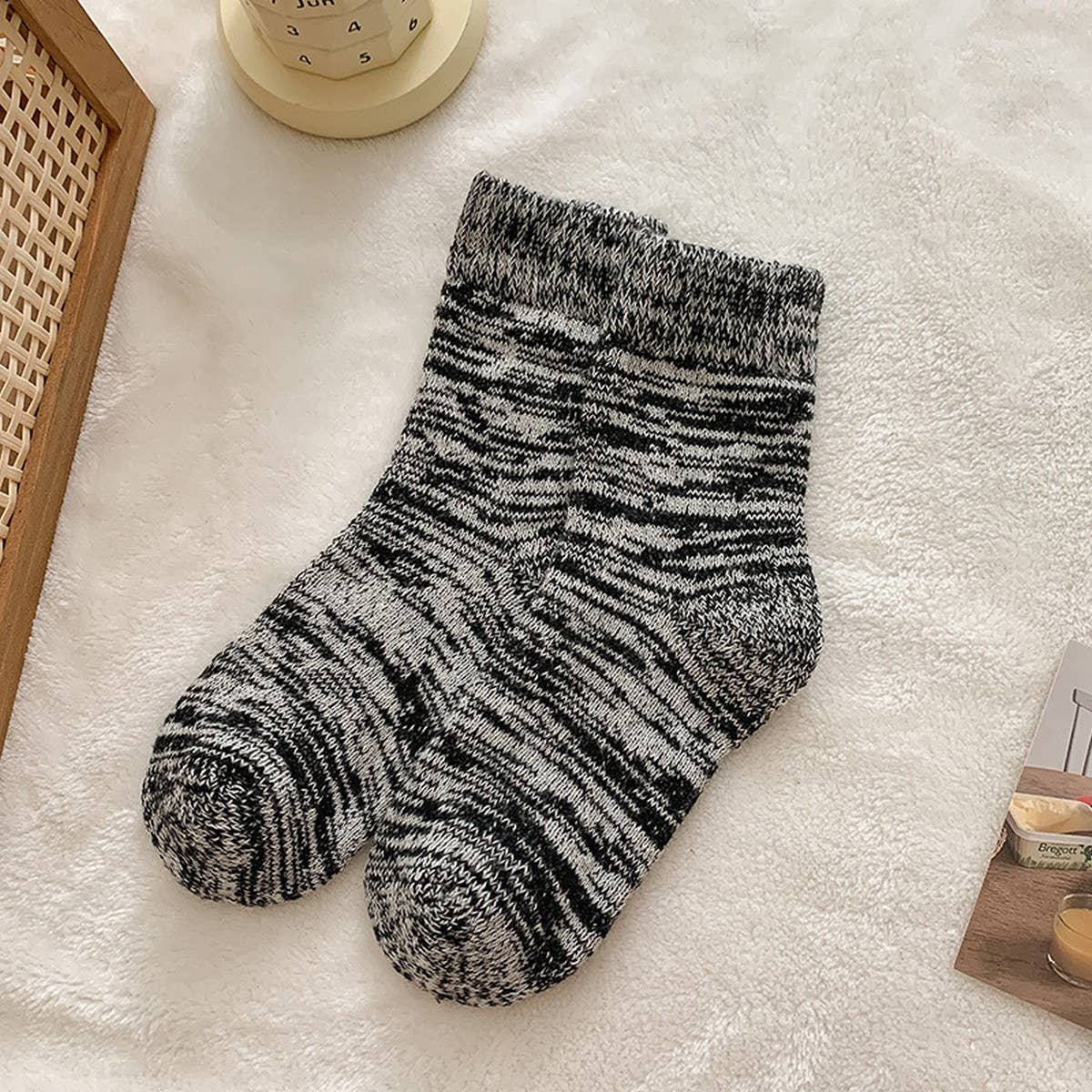WINTER THICK WARM TERRY SOCKS MID-TUBE SOCKS
