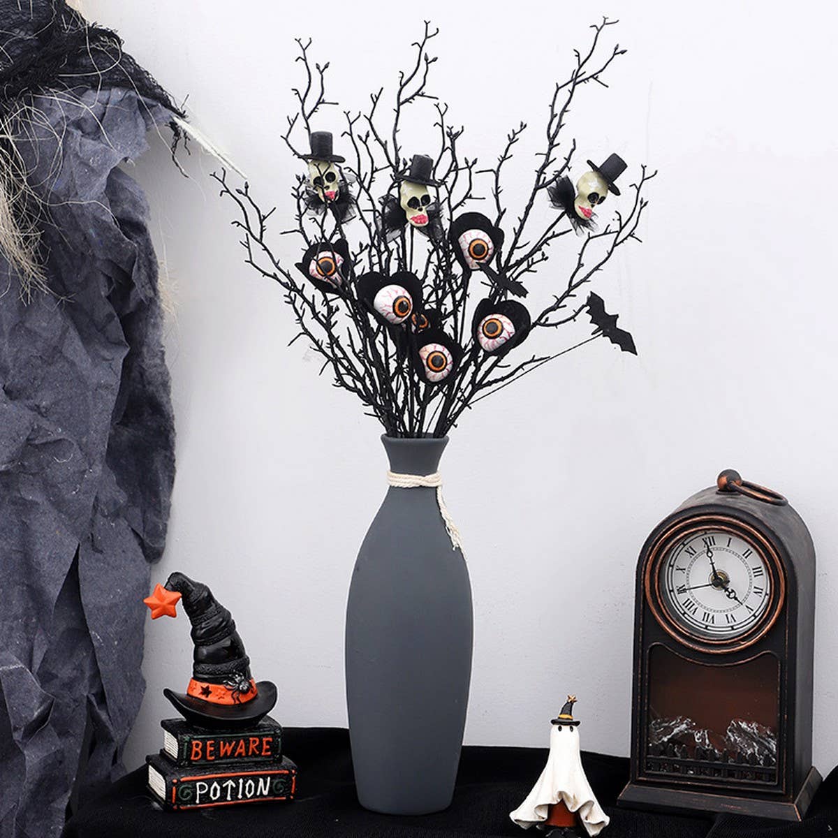 Creative Skull Eye Floral Pick Halloween Decor_CWMM9905