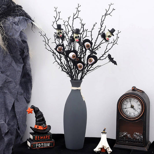 Creative Skull Eye Floral Pick Halloween Decor_CWMM9905