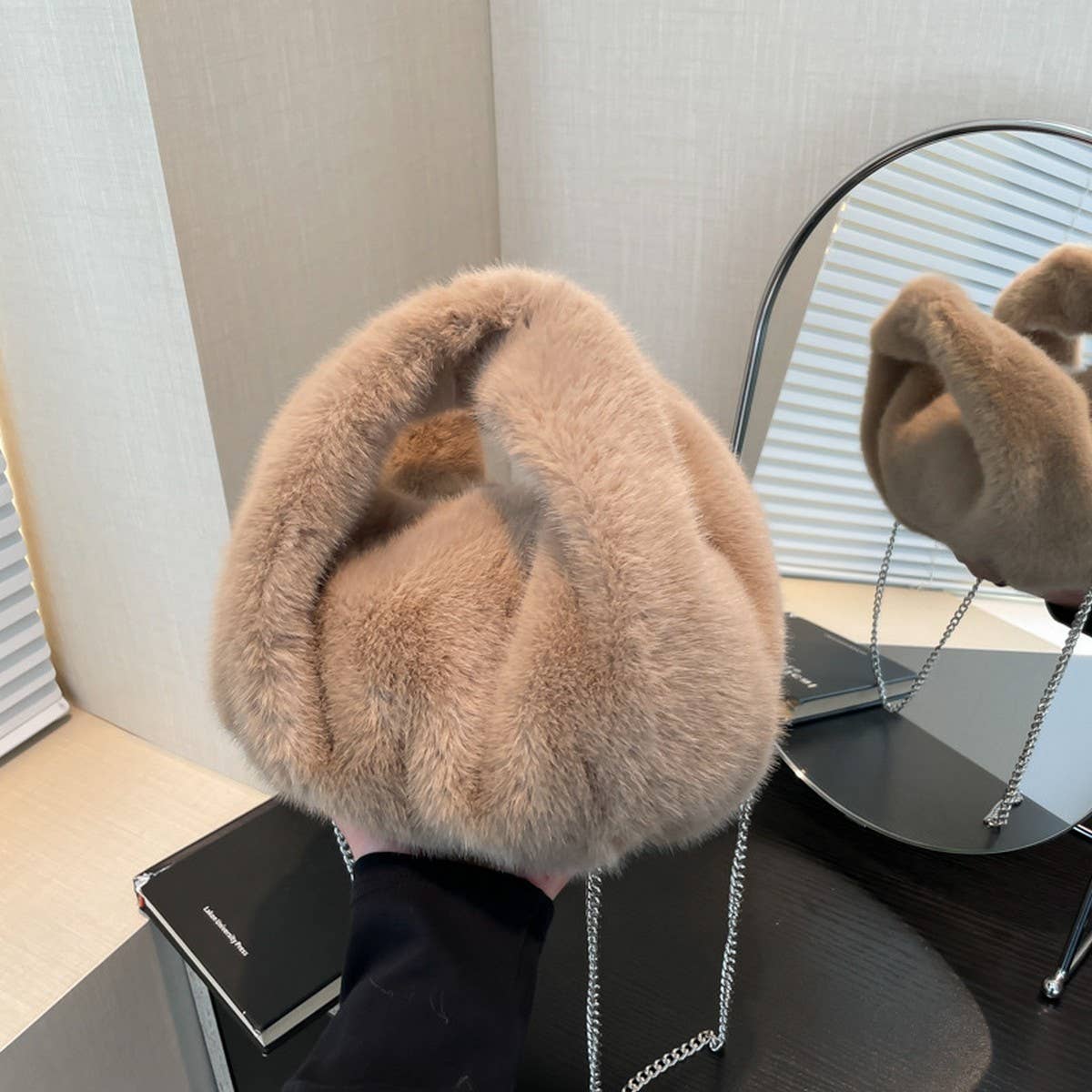 Cute Plush Fur Bag Women Handbag Crossbody_CUAB00541