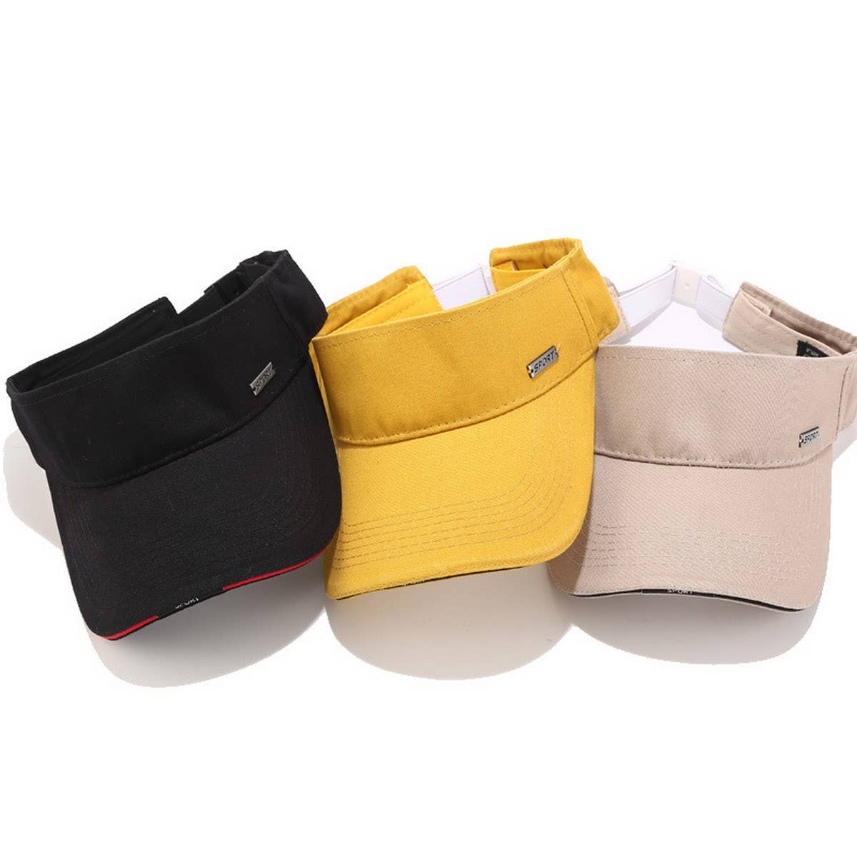 Sport Metal Logo Visor Hat - Outdoor Sunshade Cap_CWAH3297