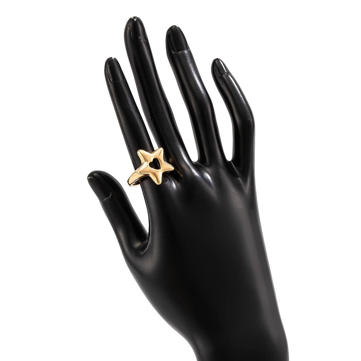 NEW FASHION FIVE-POINTED STAR OPEN ALLOY RING