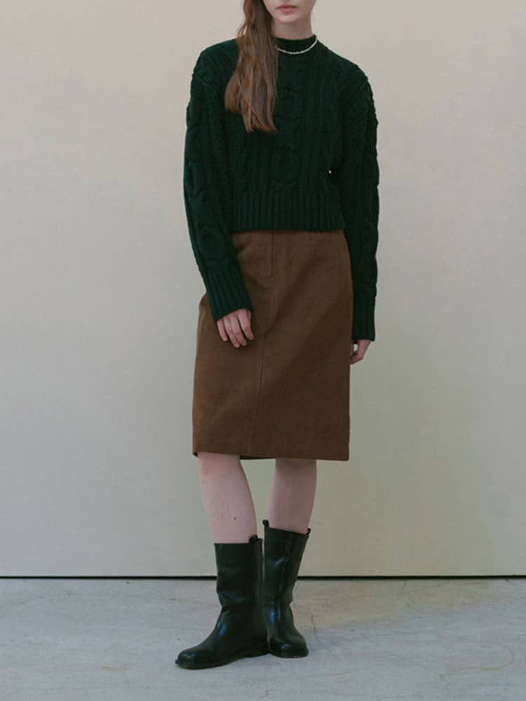 Retro artistic A-line skirt