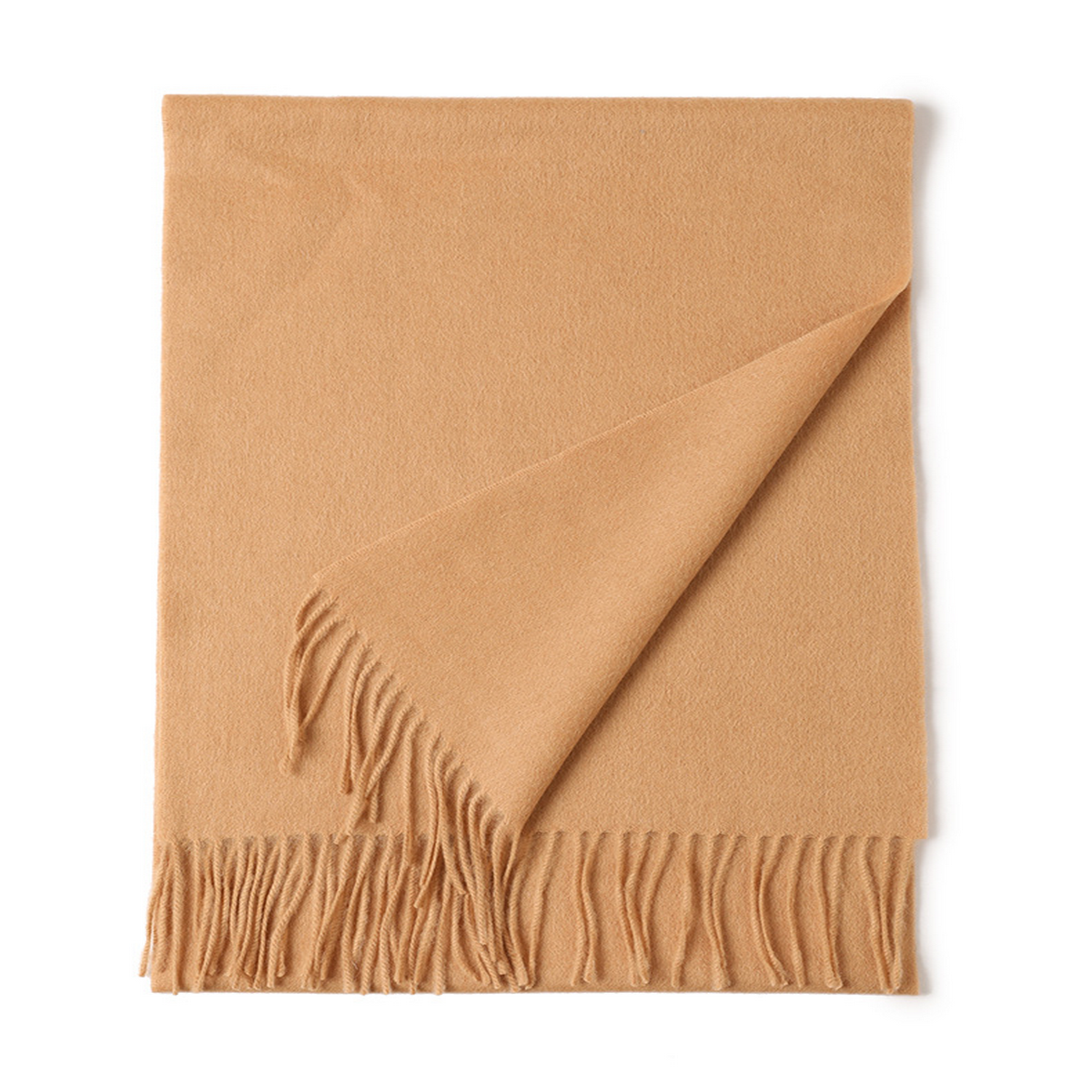 Unisex Wool Scarf ? Soft Solid Color with Tassels