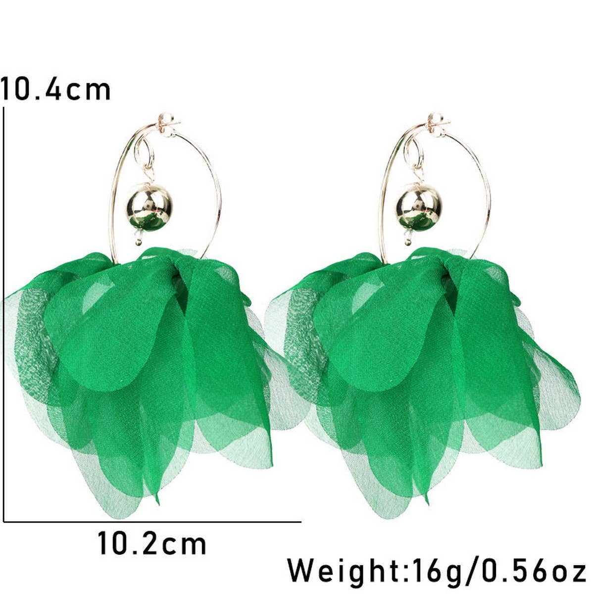 Bold Solid Fabric Hoop Earrings  Original Handmade_CWMM6278