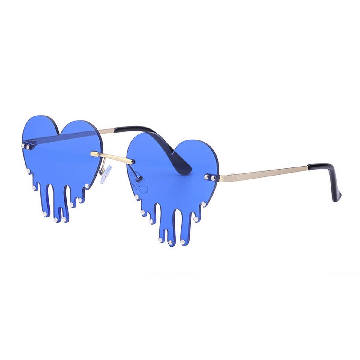 FASHIONABLE DIAMOND MELTING HEART SUNGLASSES