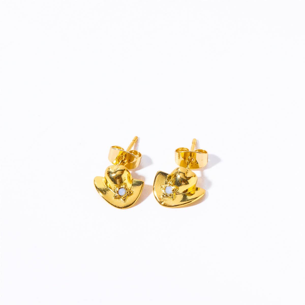 Women??¢s Cowboy Boots Hat Horseshoe Stud Earrings_CWAJE5075