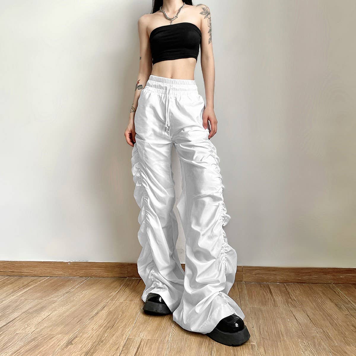 WOMEN HIGH WAISTED LOOSE FITTING CASUAL PANTS_CWBLP0338