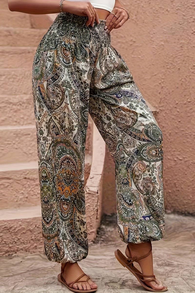 CWBLP1816_SUMMER COMFORTABLE CASUAL HIGH WAIST TROUSERS