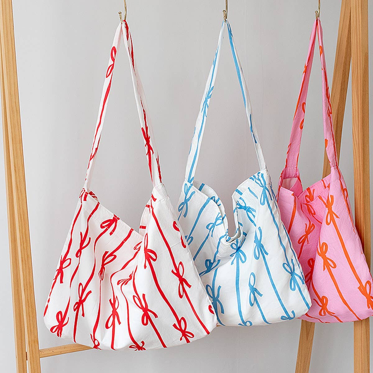 Cotton Canvas Shoulder Bag for Women, Large Size_CWAB5655