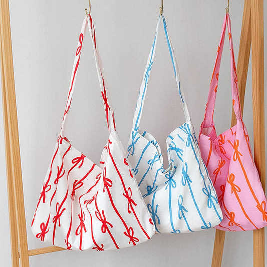 Cotton Canvas Shoulder Bag for Women, Large Size_CWAB5655