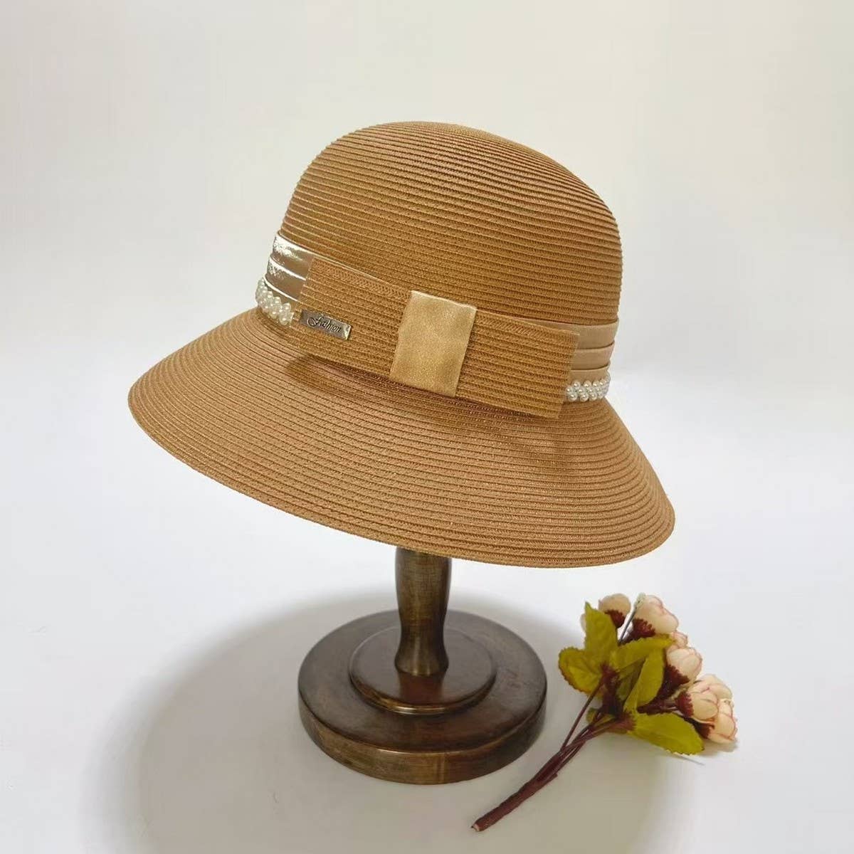 Summer ice linen elegant straw hat for women_CWAH3493