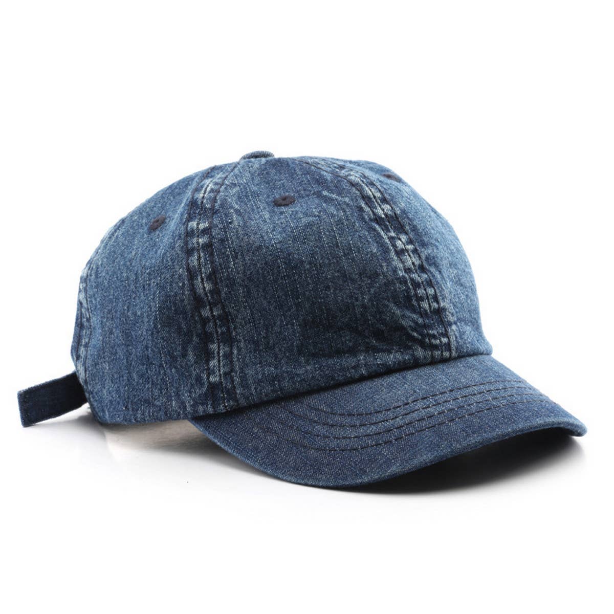 CWAH3206_SOLID COLOR DENIM SUN PROTECTION BASEBALL CAP