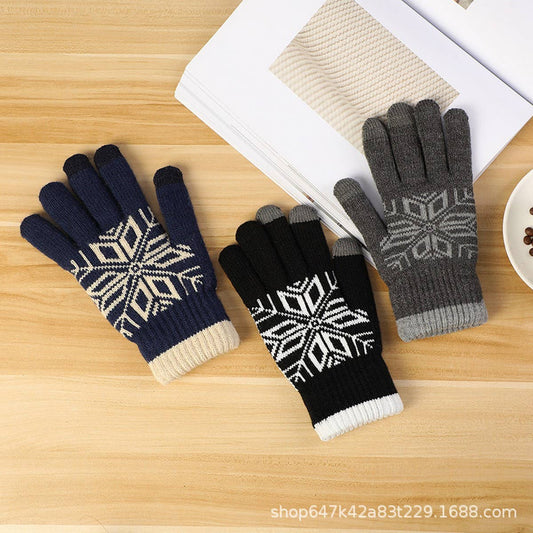 CWAG00556_WINTER KNIT TOUCHSCREEN FULL FINGER GLOVES