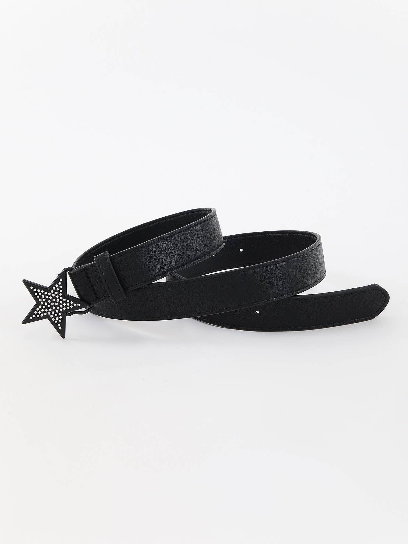 Simple and versatile star-buttoned trendy belt