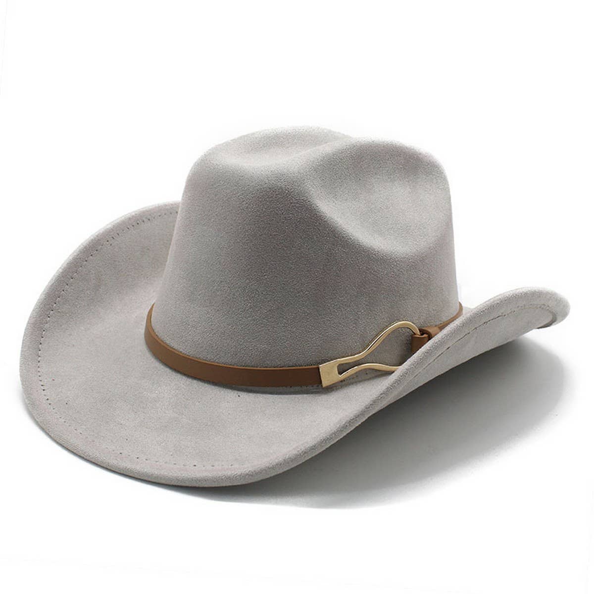 Belt Buckle Western Cowboy Hat Adjustable Brim_CWAH2532