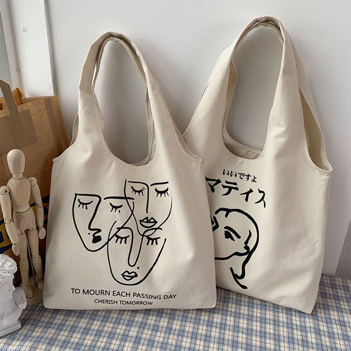 ONE-SHOULDER LARGE-CAPACITY PRINTED CANVAS BAG_CWAB2192