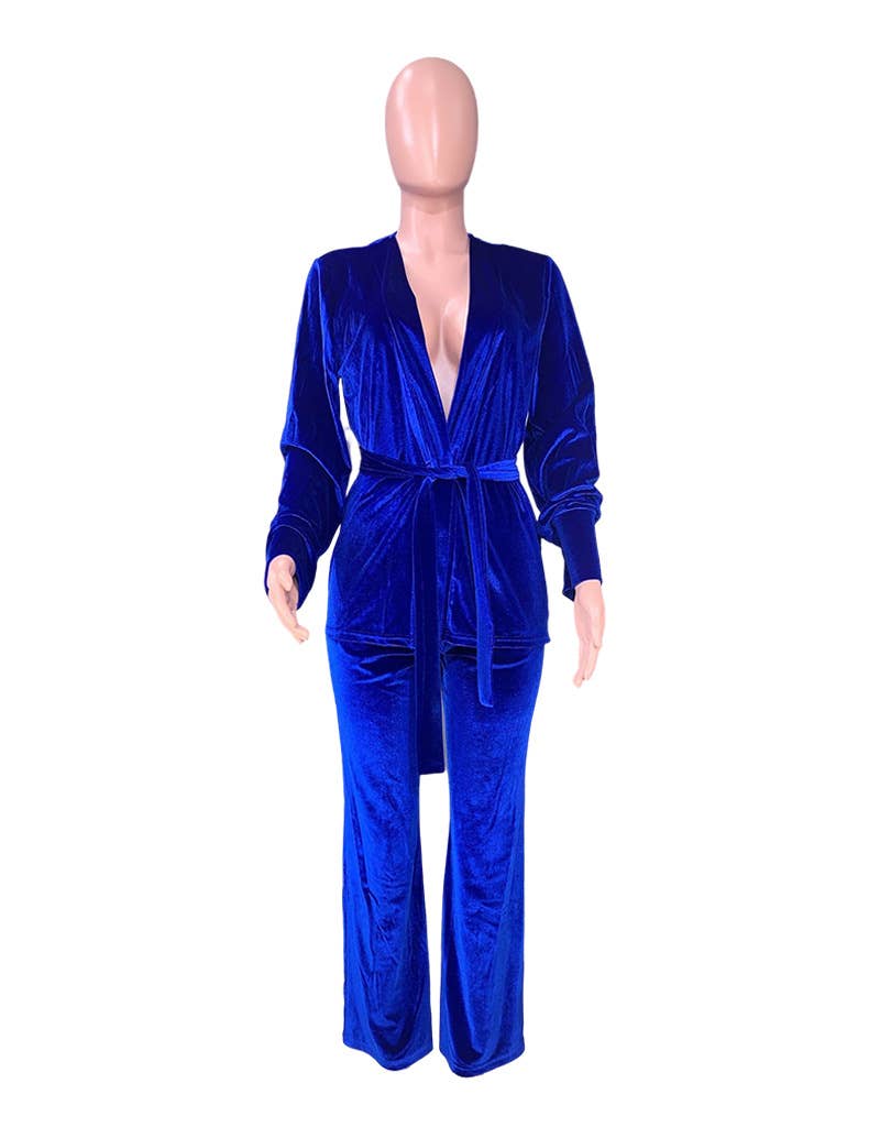 LOOSE TOP SLIM TROUSERS CANARY TWO-PIECE SET