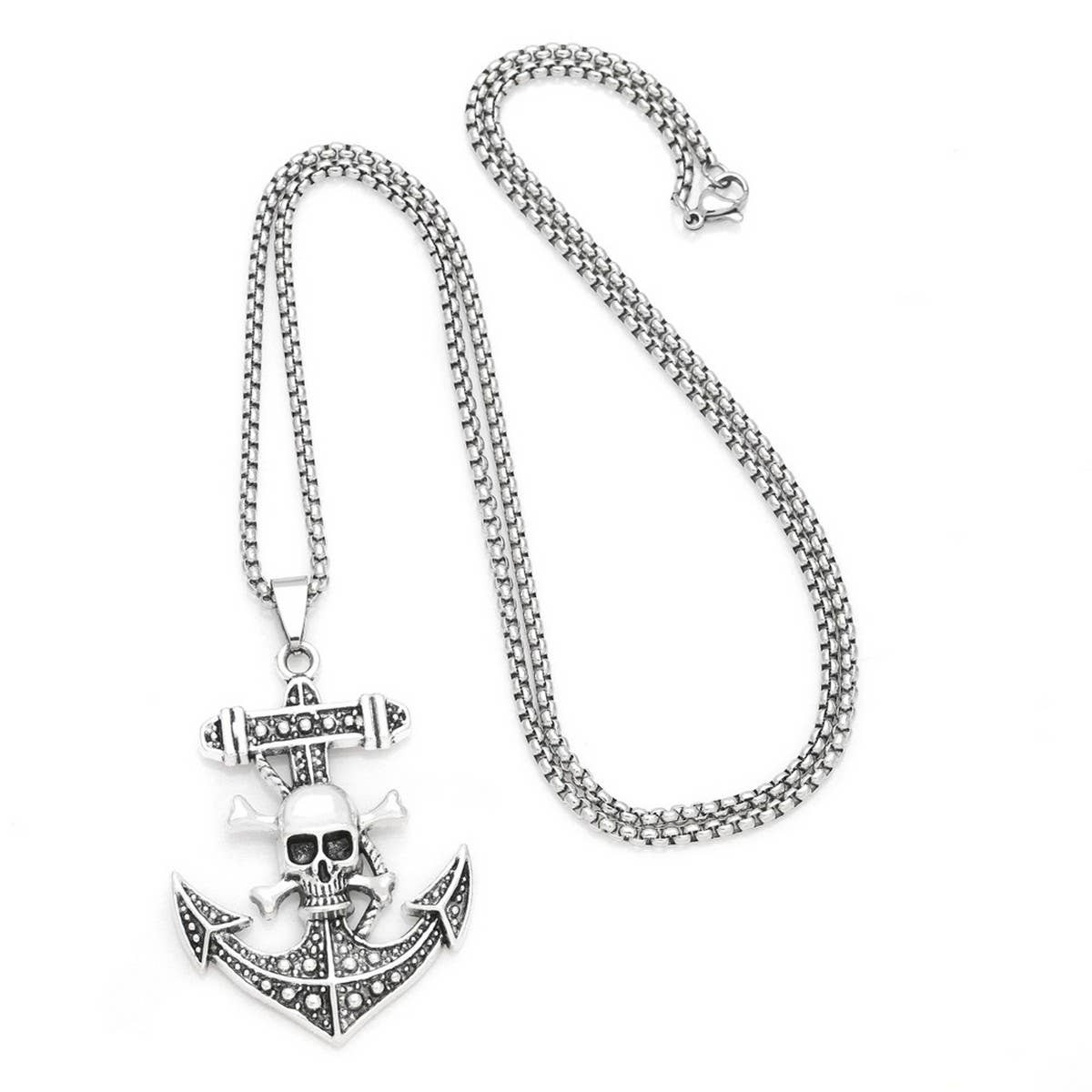 PERSONALIZED HIP-HOP PIRATE SKULL PENDANT NECKLACE_CWAJE0971