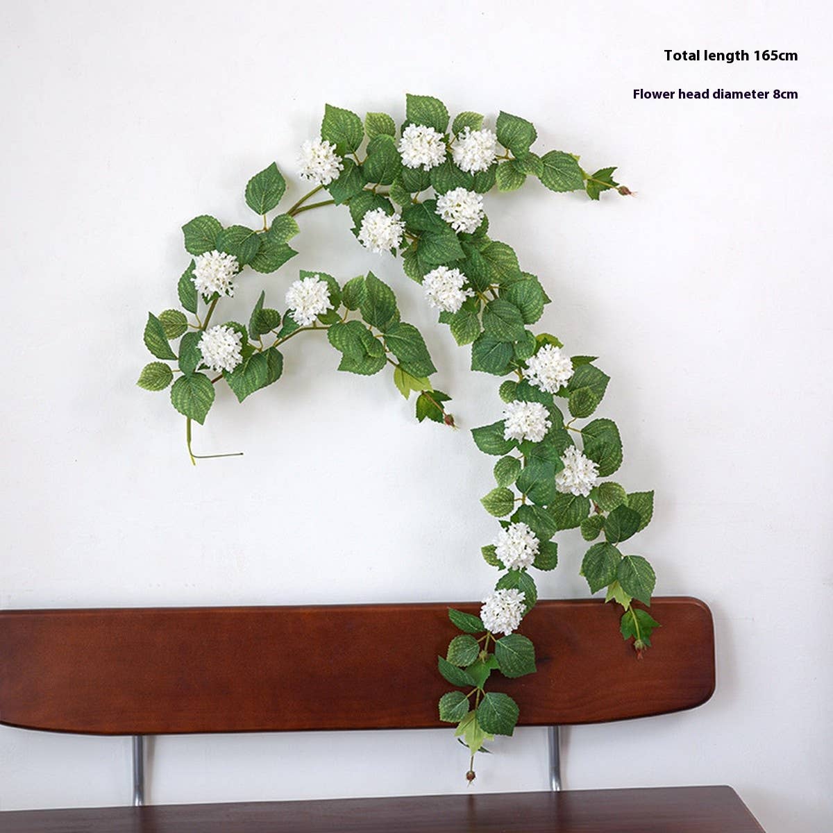 Hydrangea Eucalyptus Vine Garland with 14 Blooms