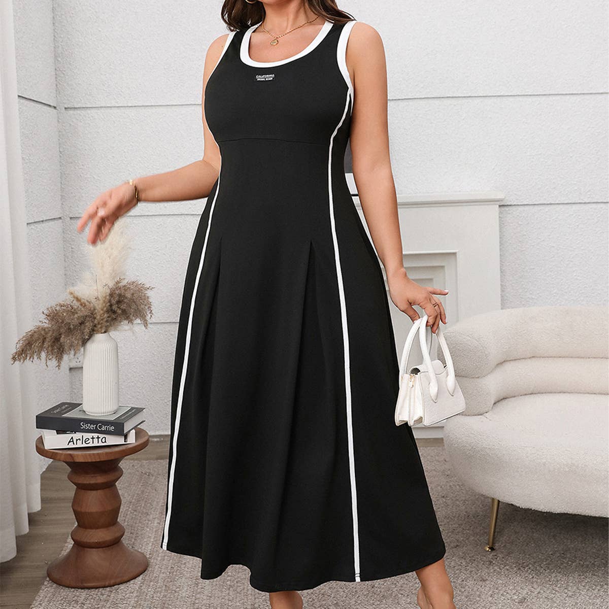 Elegant Spaghetti Strap Waist Dress for Summer