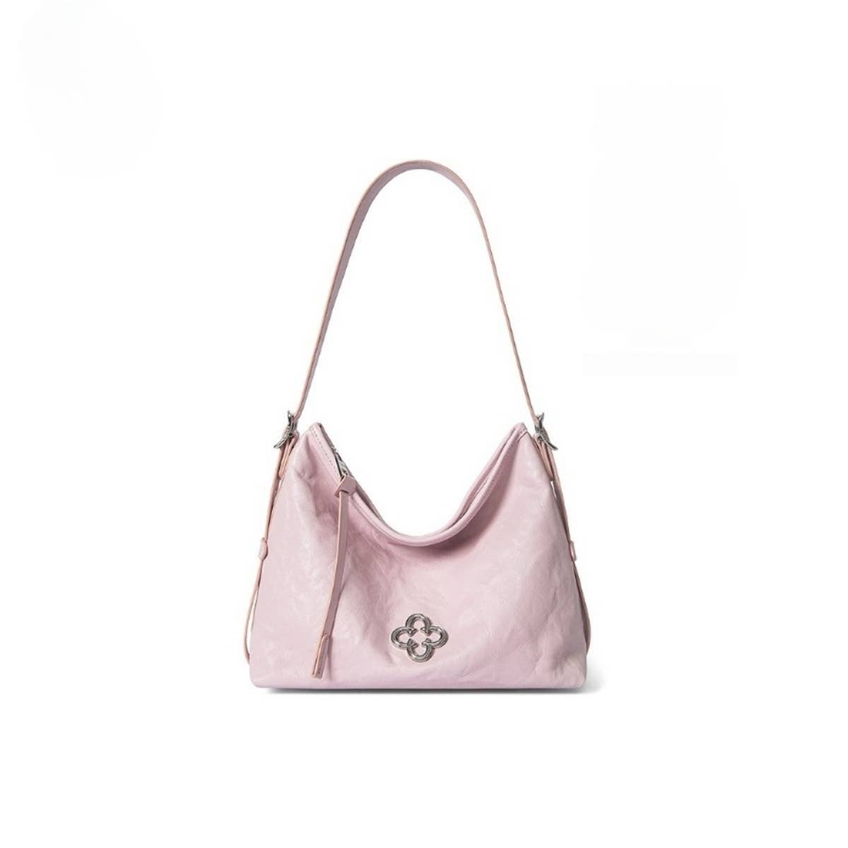 Vintage Ruched Tote ? Small Shoulder Leather Bag_CWAB5324