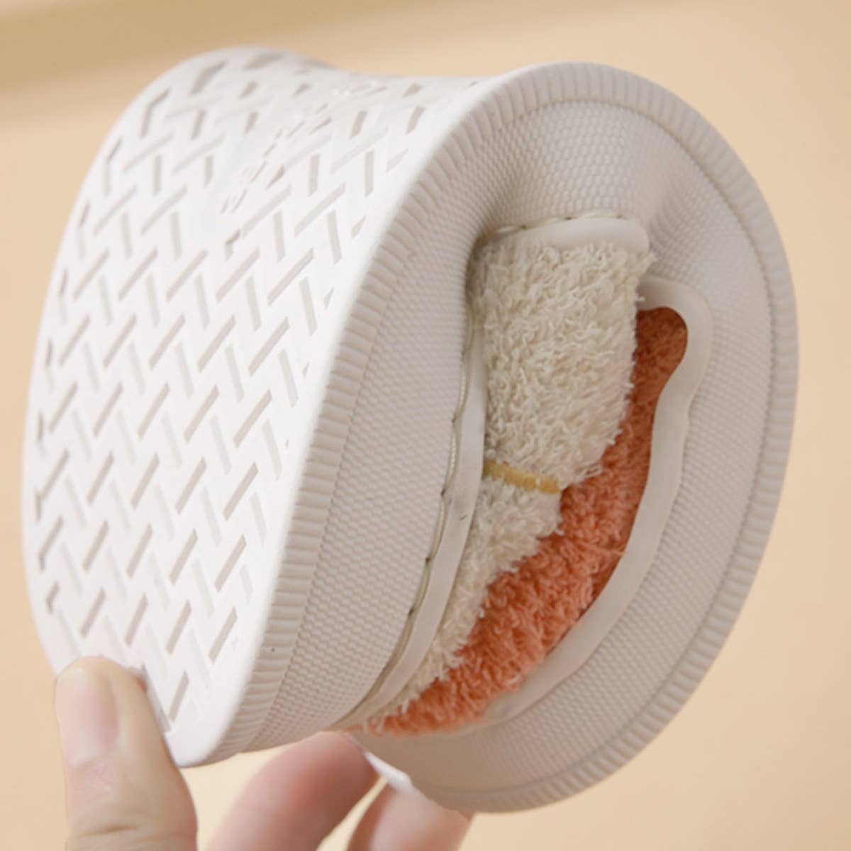 LEISURE NON-SLIP SPLICING COTTON SLIPPERS