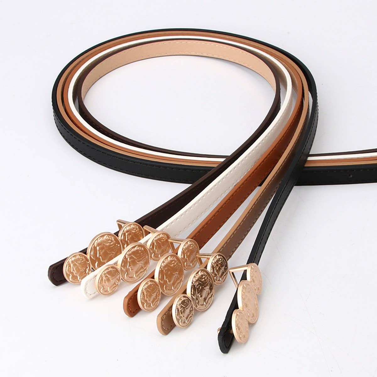 CLASSIC VINTAGE PORTRAIT BUCKLE THIN BELT_CWABE0403