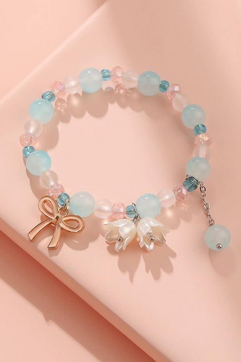 CWAJE1206_RIBBON PENDANT SOFT TONE BRACELETS