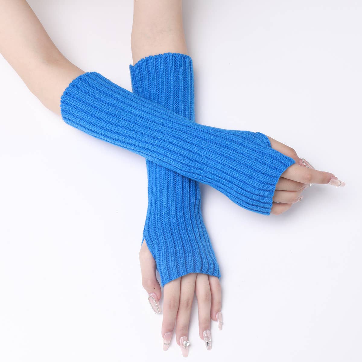 LONG KNITTED WARM FINGERLESS GLOVES_CWAG0096