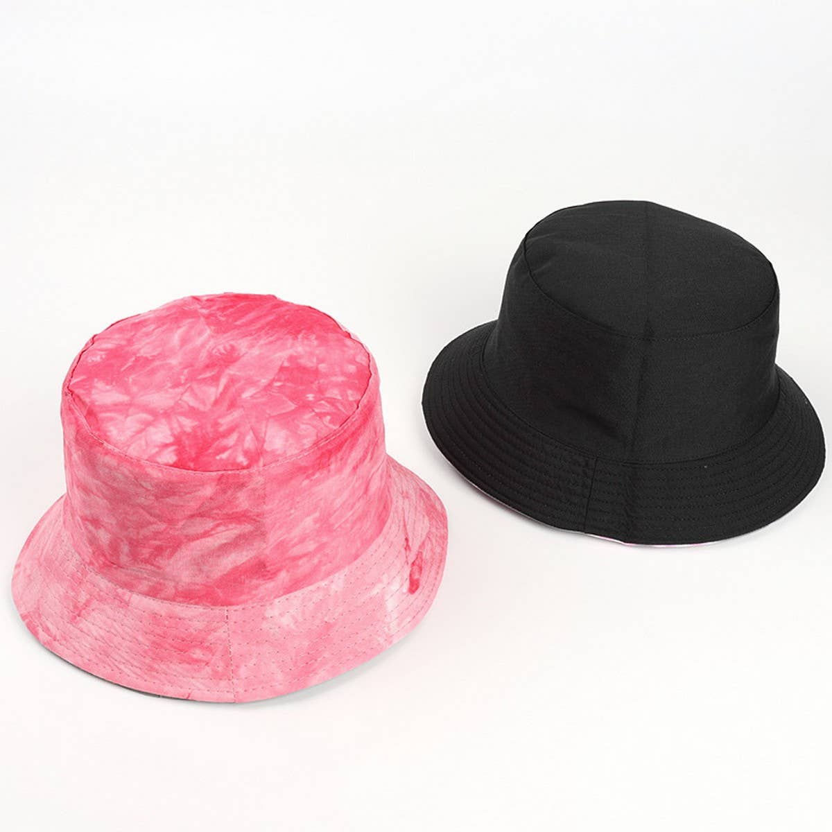 CWAH3280_TRENDY TIE-DYE DOUBLE-SIDED BUCKET HAT SUN HAT