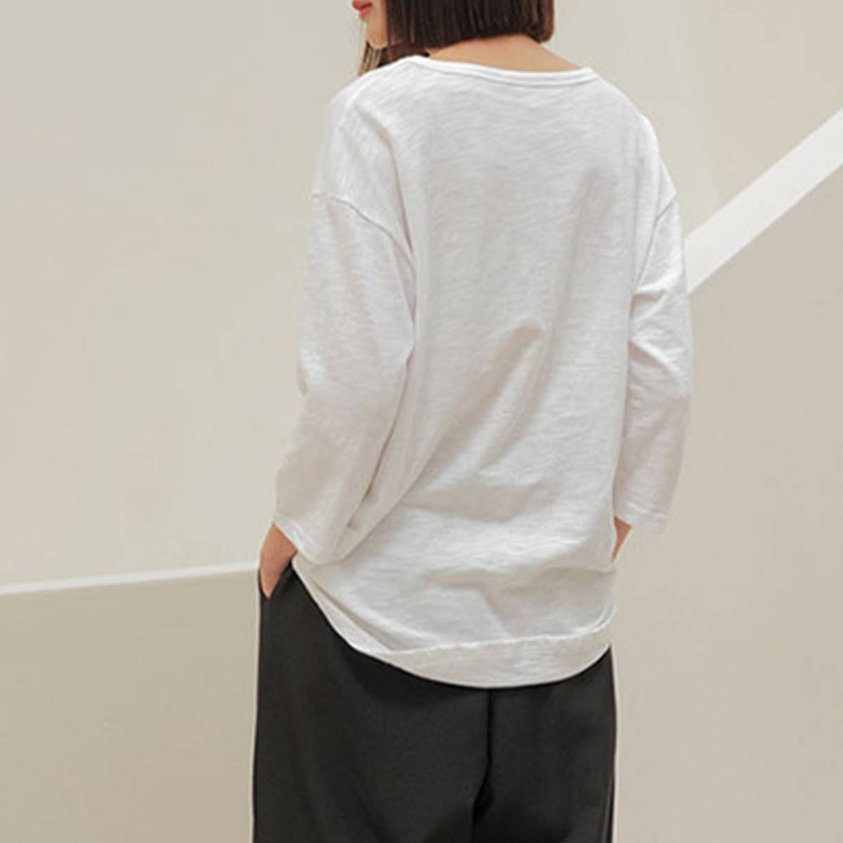 IMITATION LINEN PURE COTTON COMFORTABLE BLOUSE