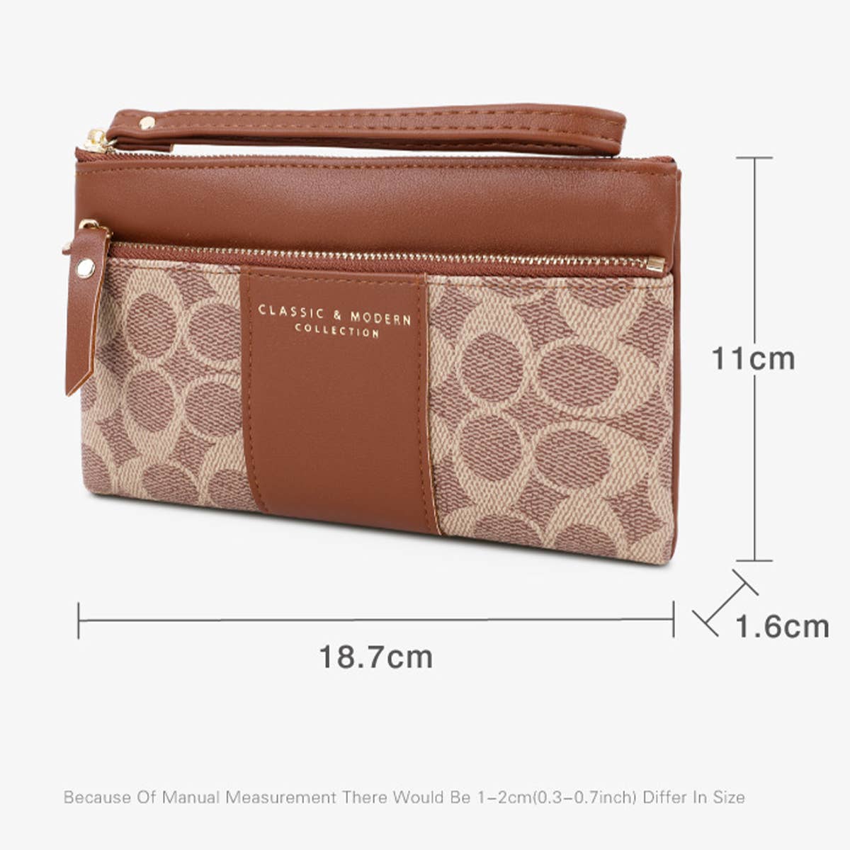 RETRO PRINTED LARGE CAPACITY ZIPPERED WALLET_CWAB1658