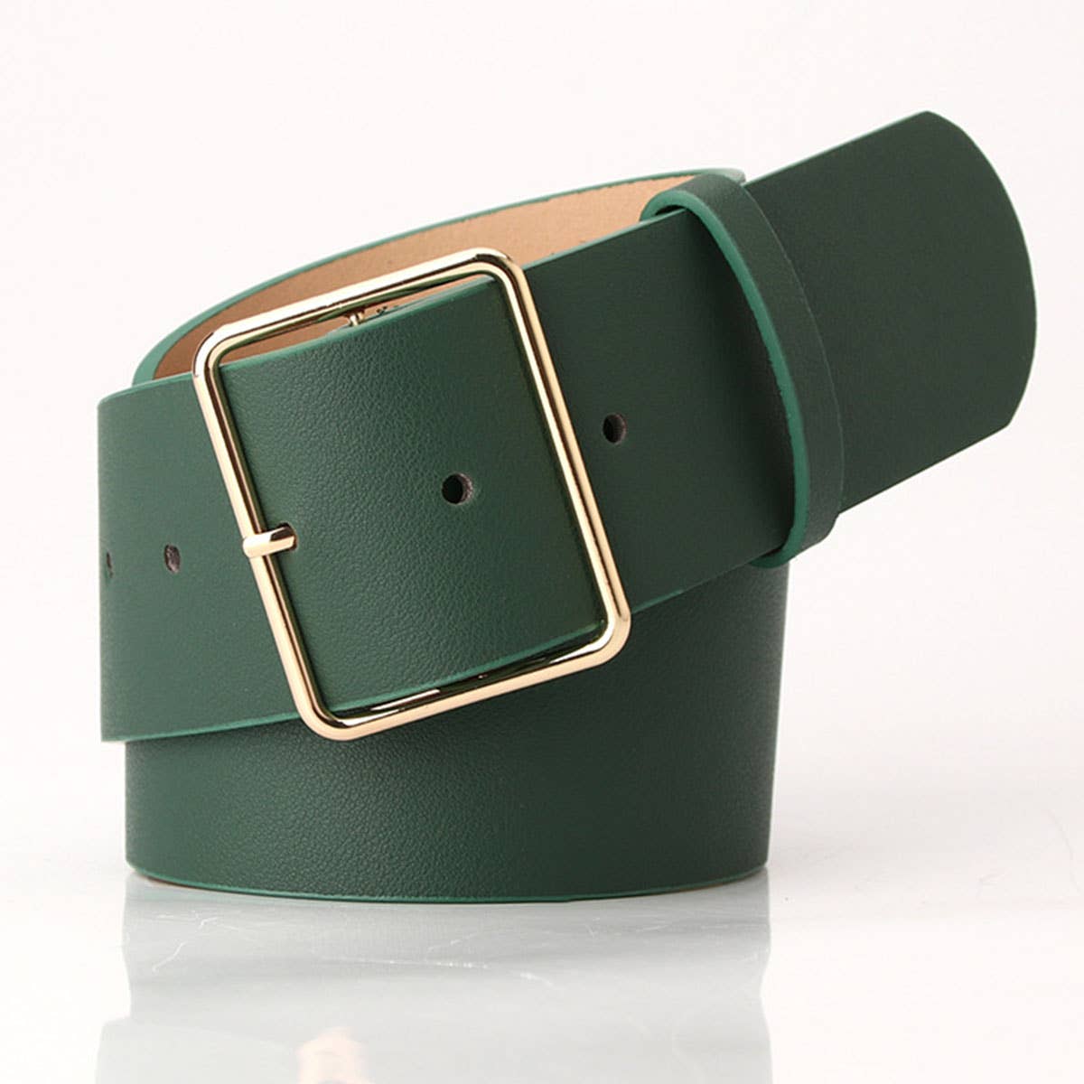 Simple versatile pants dress and wide belt