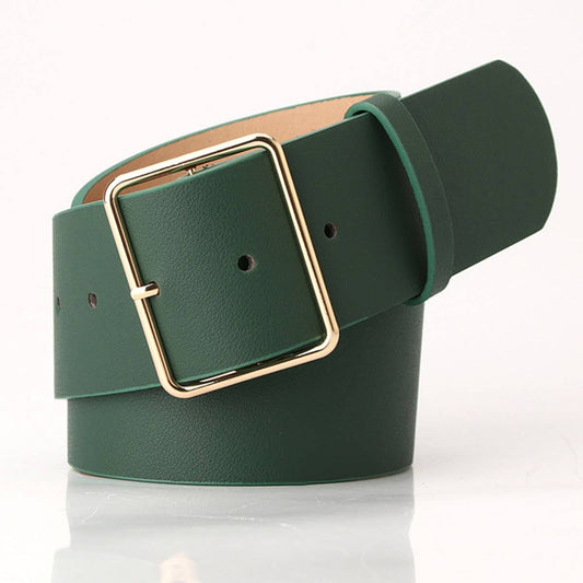 Simple versatile pants dress and wide belt