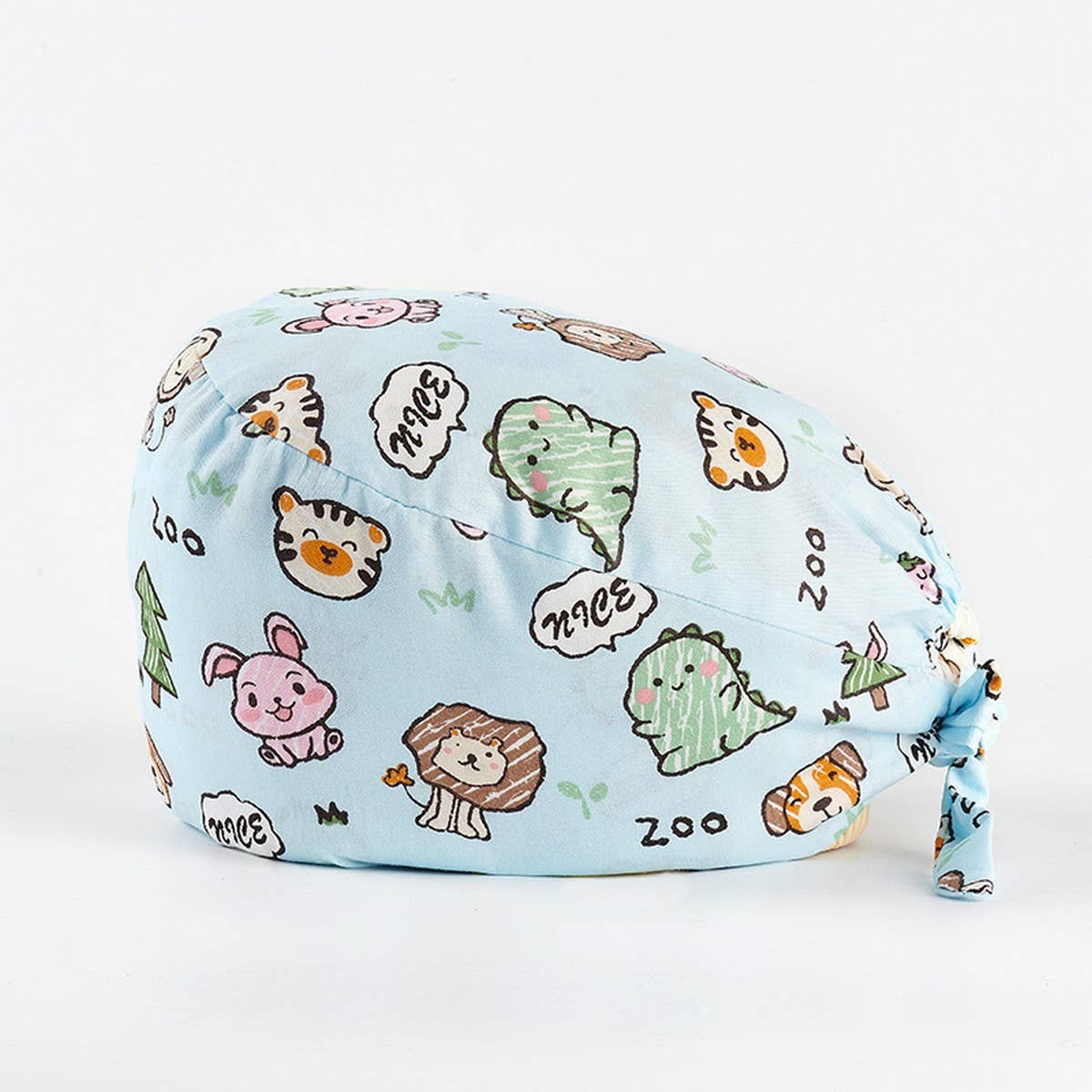 CHERRY BEAR PRINTED NURSE CAP PURE COTTON HAT_CWAH3324