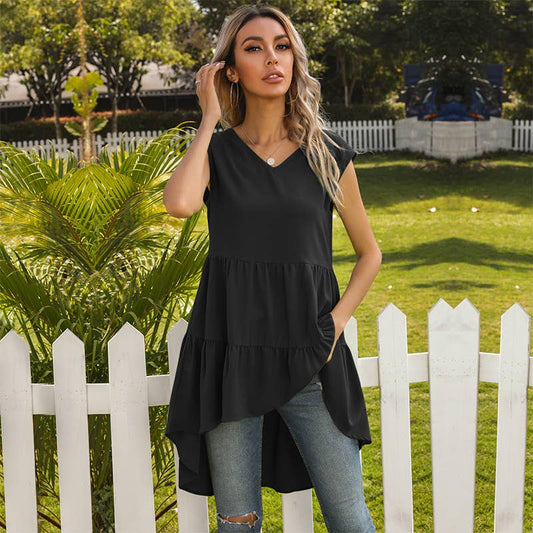 Irregular slim-fit dress