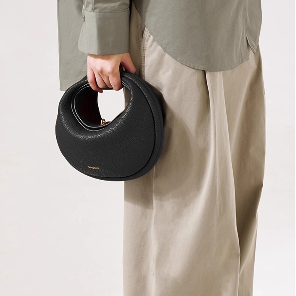 Small Moon Bag ??Classy Shoulder Underarm Tote_CWAB5325