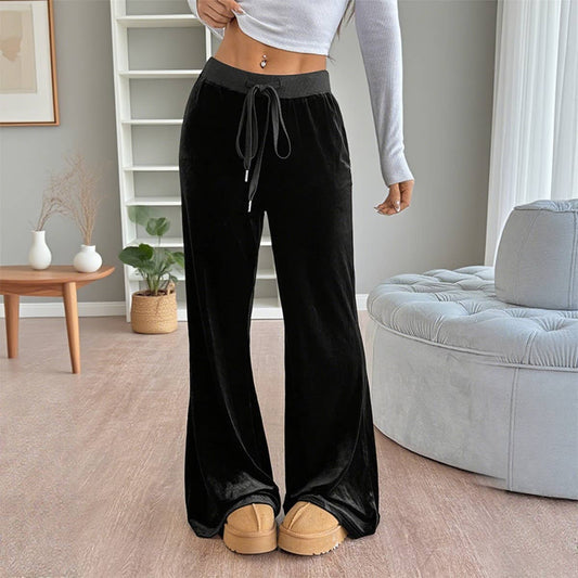 Spicy girl velvet slightly sagging long pants