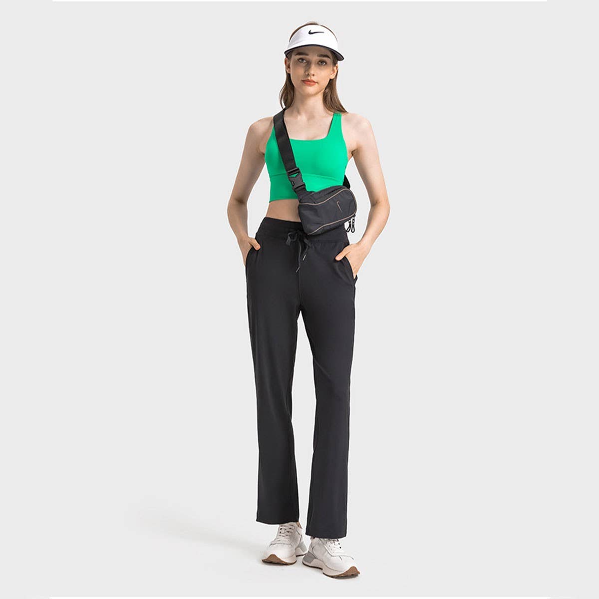 Women's High Waist Straight Workout Yoga Pants