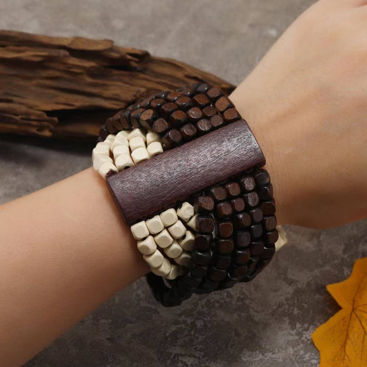 RETRO POPULAR COCONUT SHELL BRACELET_CWMM4421