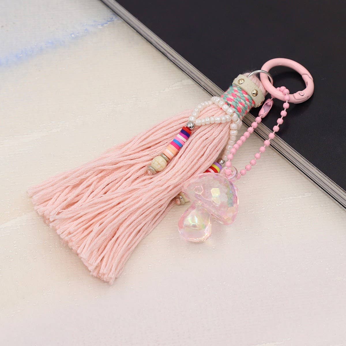 CUTE MUSHROOM TASSEL PENDANT KEYCHAIN