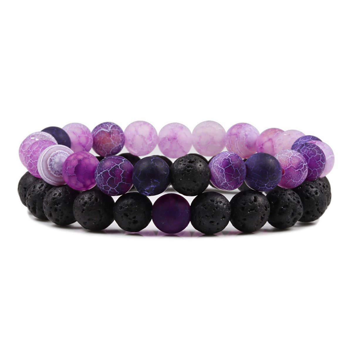 CWAJE4225_NATURAL AGATE ELASTIC AROMATHERAPY BRACELET