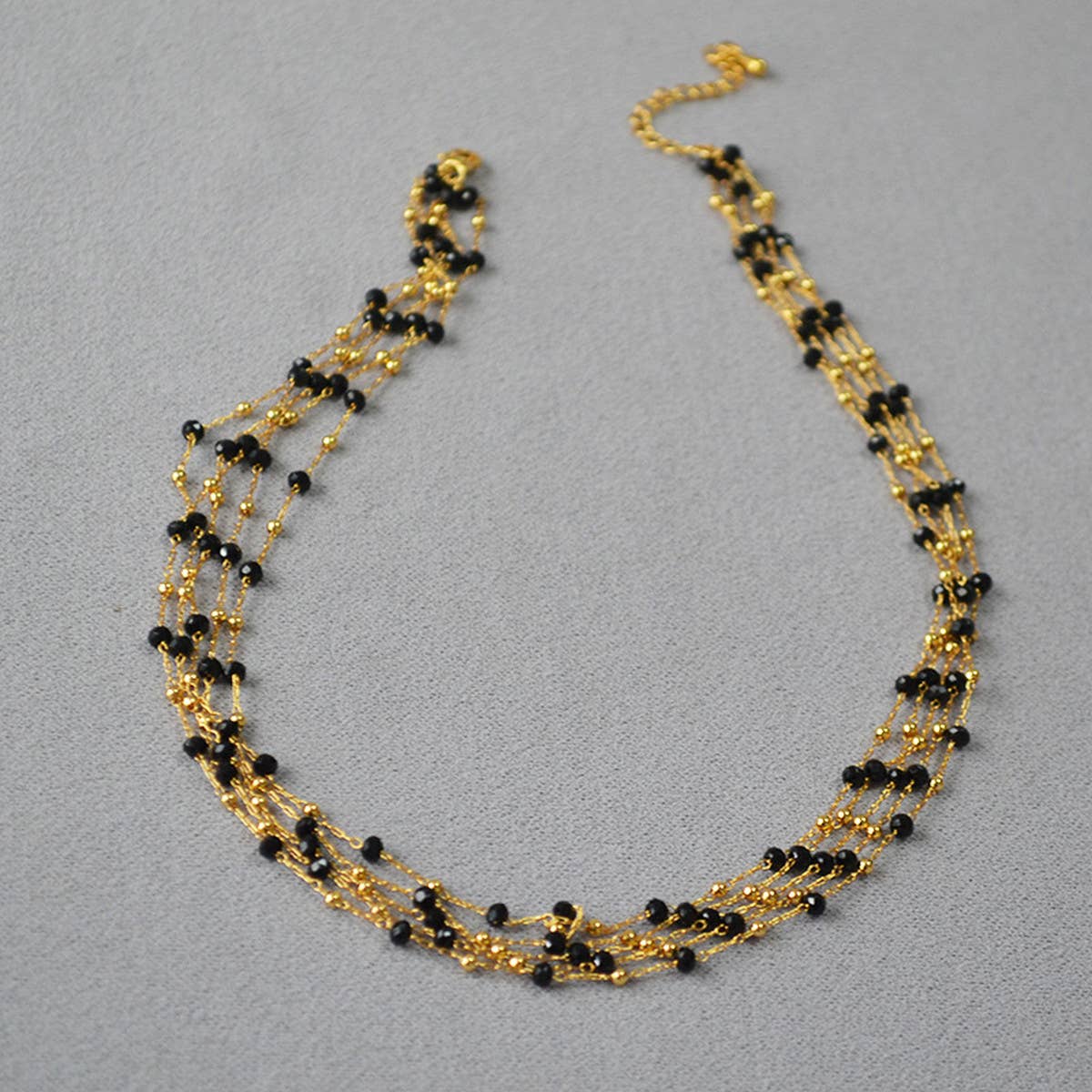 SPACER BEADS MULTI-LAYER BEADED NECKLACE_CWAJE2130