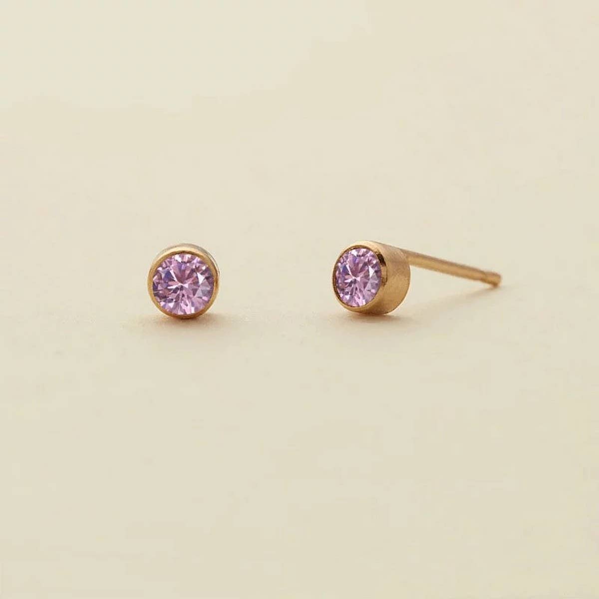 December Simple Colored Zirconia Earrings