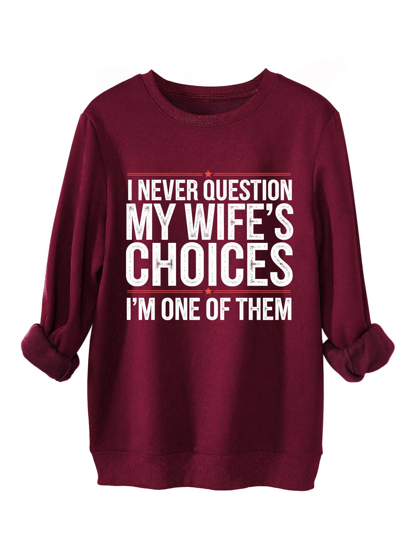 i never question printed thickened sweatshirt