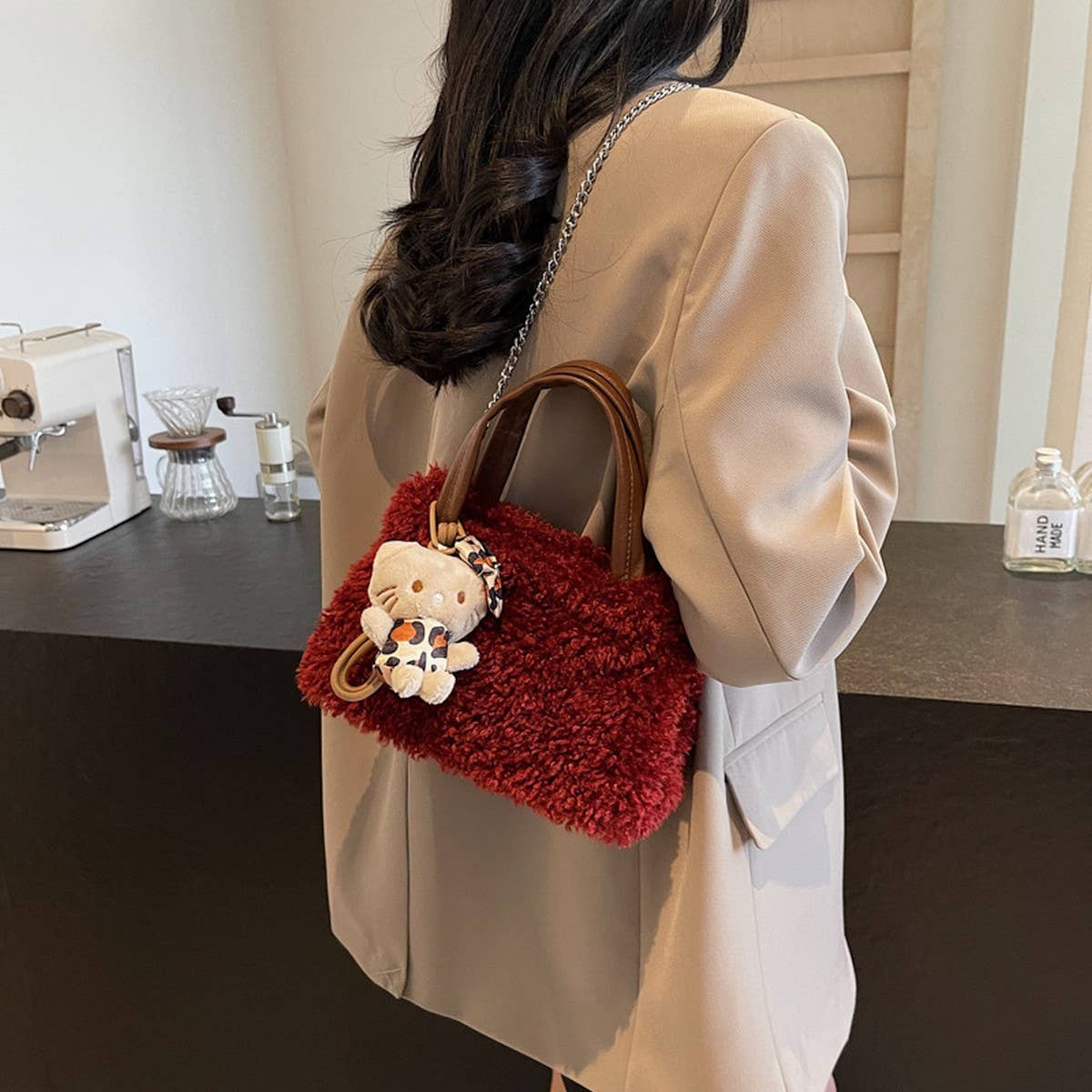 WINTER HANDBAG SHOULDER CROSSBODY PLUSH BAG_CWAB3963