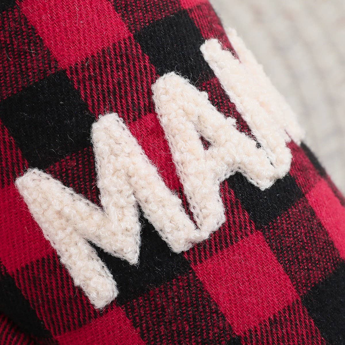 Plaid Christmas Cotton Slippers Winter Warm_CWSHF00226